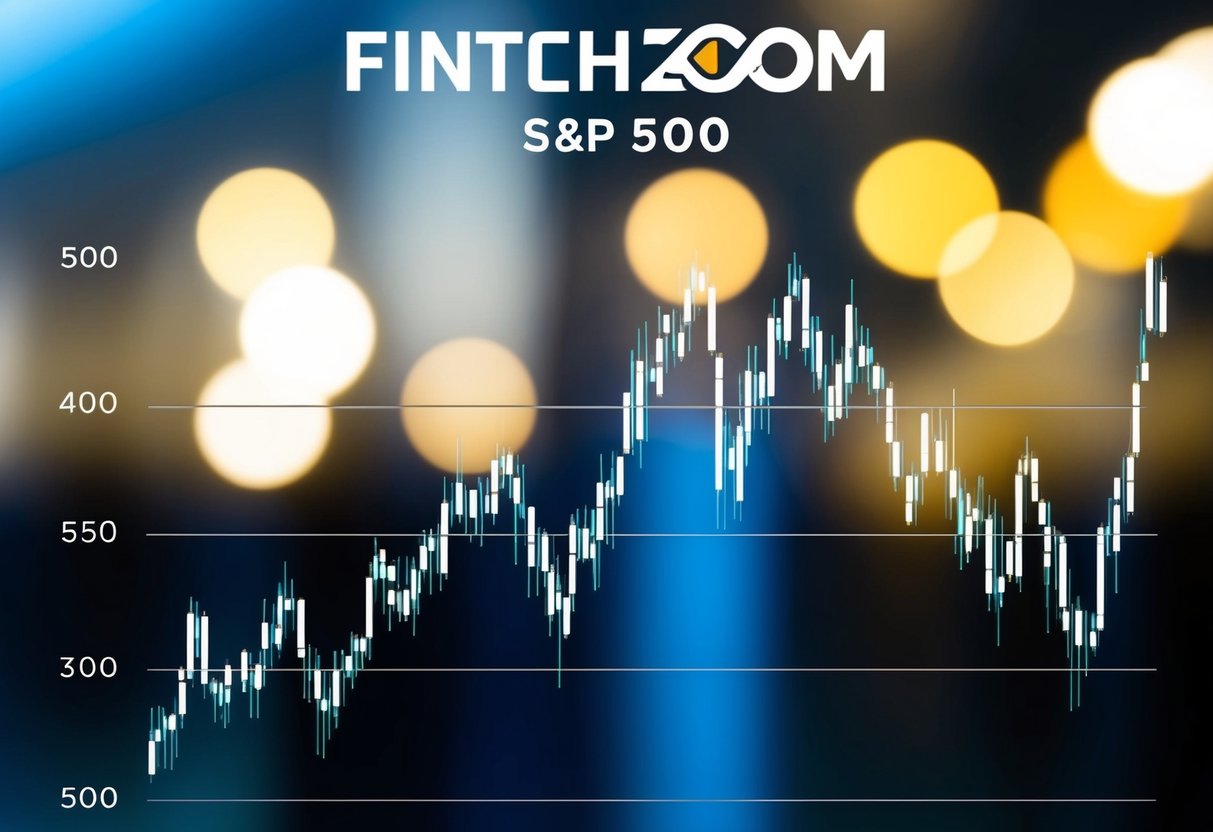 A graph showing the fluctuating line of the Fintechzoom SP 500 index over time