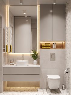 Wall-Mounted Bathroom
